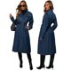 thumbnail image 4 of Gabardinas largas de mezclilla para mujer, abrigos vaqueros ajustados con cinturón en la cintura, ropa de calle para primavera y otoño, chaqueta vaquera azul para mujer, 4 of 4