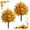 2 Pcs A1, variant on Fall Pumpkin Artificial Flowers for Outdoors with Ground Stakes,22" UV Resistant Artificial Outdoor Plants with Orange Leaves & Gourds,Halloween & Thanksgiving Decor 1 Pcs
