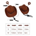 thumbnail image 3 of Pet Cowboy Hat for Dogs and Cats, Adjustable Western Style Headwear for Birthday Party and Photo Shoots, Brown S, 3 of 7