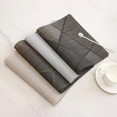 

KAOU 45x30cm PVC Eco-friendly Heat Insulation Pad Placemat Dining Table Bowl Dish Mat