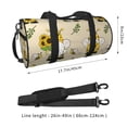 thumbnail image 4 of Gaeub Gnomes Bees And Sunflowers Lightweight Travel Cylinder Bag Gym Tote Bag Sports Training Duffle Bag with Pockets and Straps, 4 of 8