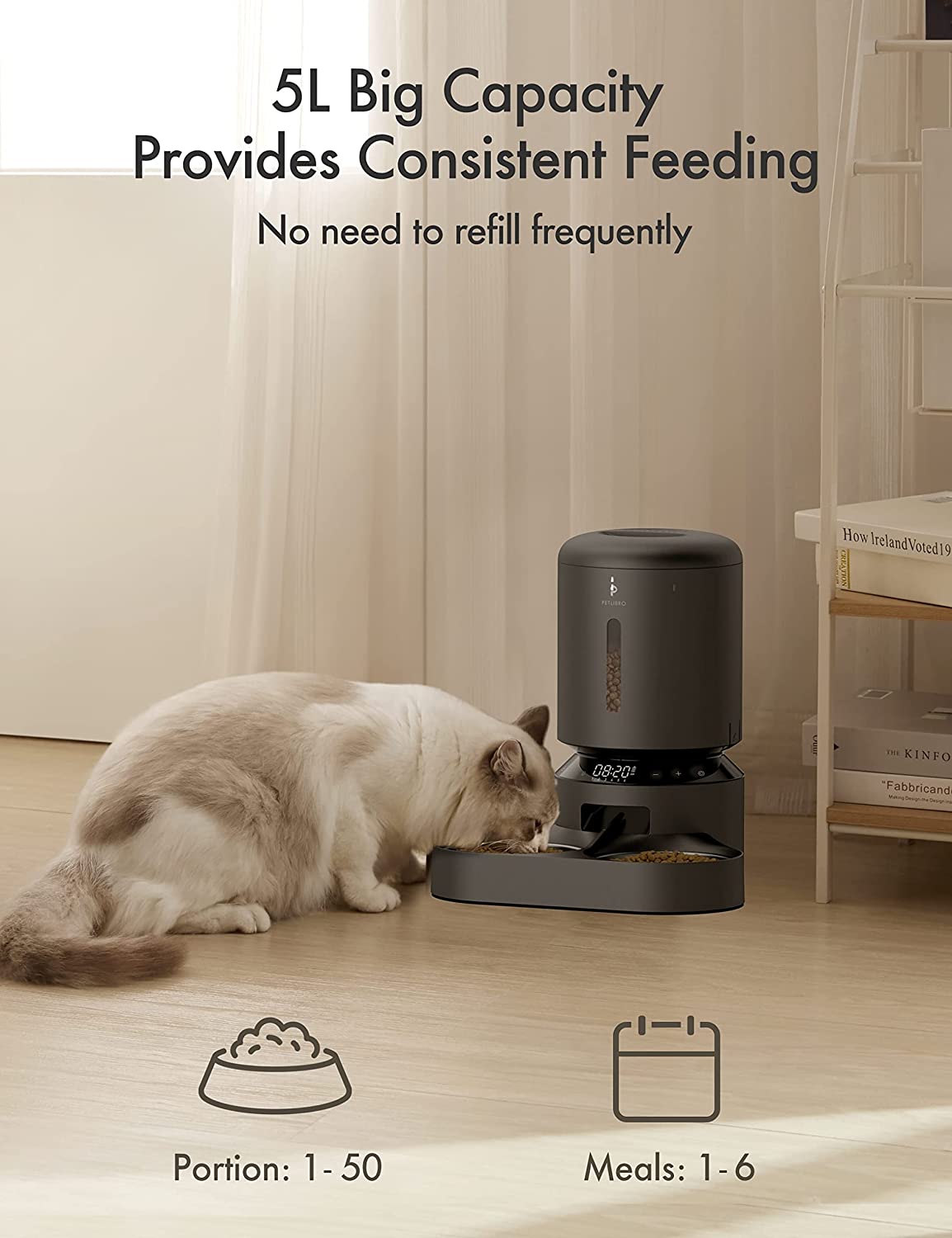 Petlibro Automatic Feeder for Two Cats, 5L photo 7