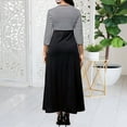 thumbnail image 5 of Henpk Summer Dresses for Women Striped T Shirt Dress Casual Midi Dress Short Sleeve Sundress with Pockets Fashion Casual Button Striped Printed Long Sleeve Pachwork Dress Black XXL, 5 of 9
