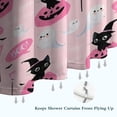 thumbnail image 6 of Pink Halloween Black Cats Ghosts and Pumpkins Shower Curtain 36"x72" ,Bathroom Decorative Shower Curtains Set with 12 Hooks,Modern Waterproof Washable Shower Curtain, 6 of 6