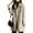 Beige 2XL, variant on Women Overcoat Solid Color Lapel Collar Mid-Length with Buttons Loose-fitting Keep Warm Polyester Winter Warm Women Double-Breasted Overcoat for Lady