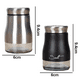 thumbnail image 2 of Salero y pimentero de acero inoxidable con fondo de cristal, accesorios de cocina modernos, 2 of 5