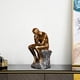 thumbnail image 4 of Estatua de Resina Nórdica Sunnimix Figura Hombre Pensador Dorado 14x10x24.5cm, 4 of 7