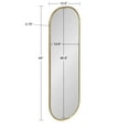 thumbnail image 5 of Kate and Laurel Caskill Mid-Century Oval Mirror, 16" x 48", Gold, Capsule-Shaped Accent Mirror for Entryway, Living Room, or Bathroom, 5 of 7