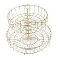 thumbnail image 4 of Verdant Touch Household Storage Shelf 2 Tier Fruit Basket Iron Round Golden Nordic Household Snack Storage Tray for Party Desktop Kitchen, 4 of 8