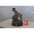 thumbnail image 3 of Nifao Moose on a rock bronze statue – Home Decor Sculpture, 9"L x 7"W x 14"H, 3 of 9