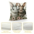 thumbnail image 4 of COMIO  Easter Rabbit Flower Buffalo Plaid Be Hoppy Throw Pillow Cover, Polka Dot Bird Be Kind Cushion Case Decoration for Sofa Couch 22x22in, 4 of 5