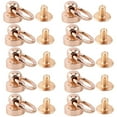 thumbnail image 2 of 10pcs DRing Rivet Studs Screw Back Round Head Brass Rivet Studs Screw Brass Round Pull Ring Rivets Studs Chicago Stud Screw 360 Degree Rotate Ball Post Head Buckles, 2 of 8