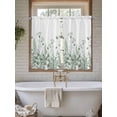 thumbnail image 4 of Sage Green Spring Floral Bathroom Window Curtain, Watercolor Elegant Pastoral Flowers Light Filtering Coffee Kitchen Curtains, Bedroom Living Room Curtains 2 Panel 84"x45", 4 of 6