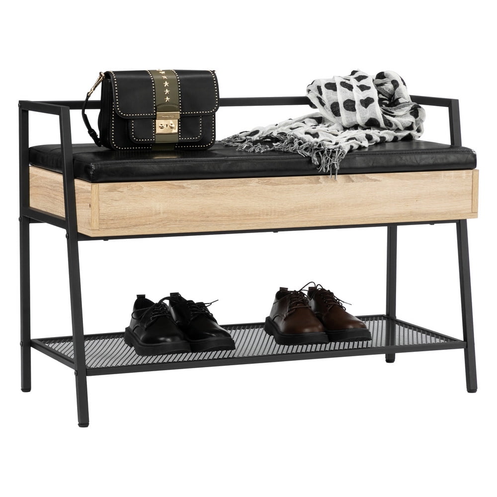 Kepooman Shoe Bench, Entrance Floor Shoe Rack Bench, Bedroom Modern Stool, 2-story Trapezoid with Handrails, White Oak Kepooman Shoe Bench, Entrance Floor Shoe Rack Bench, Bedroom Modern Stool, 2-story Trapezoid with Handrails, White Oak
