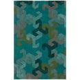 thumbnail image 2 of Hand-Tufted Designer Wool Rug 5'x7'6 Grey/White/Blue/Black/Gold, 2 of 2