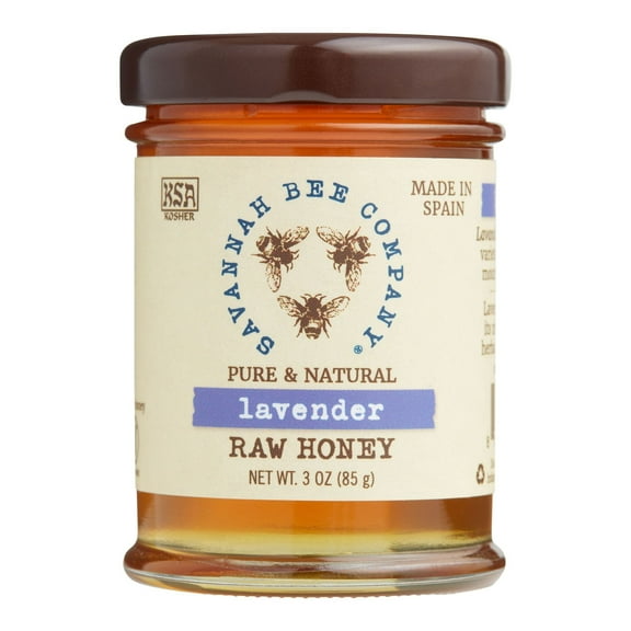 Mini Savannah Bee Company Lavender Raw Honey 3 oz Pack of 2