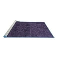 thumbnail image 2 of Ahgly Company Machine Washable Indoor Rectangle Abstract Blue Modern Area Rugs, 3' x 5', 2 of 4