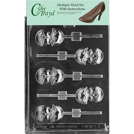 

Hatching Chick Lolly Chocolate Candy Mold with Exclusive Cybrtrayd Copyrighted Molding Instructions Pack of 3