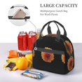thumbnail image 5 of Naloa Orange Dalia Print Lunch Bag for Women & Men Insulated Lunch Box or Cooler Lunch Tote Bags for Work, Travel, Outdoor, 5 of 5