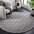 thumbnail image 2 of SAFAVIEH Marbella Aniyah Diamond Area Rug, Light Grey/Black, 6' x 6' Round, 2 of 8
