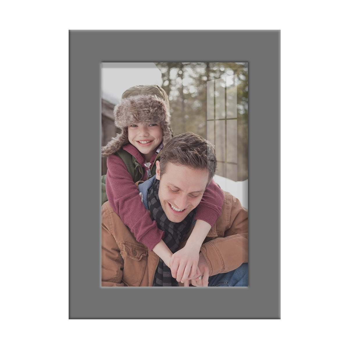 Modern Real Wood 4x6 inch Picture Frame in Gray