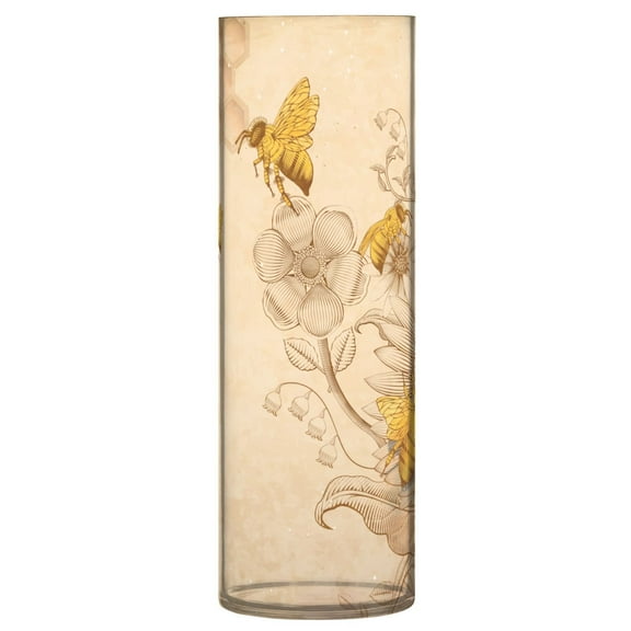 JSTEL Sunflower Bee Retro Flower Vase Decorative Floreros for Home Decor Bedroom Living Room Office Table Shelf Bathroom