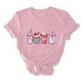 thumbnail image 5 of Otvok Womens Casual Round Neck Short-Sleeved Printed Valentines T-Shirt Tops, 5 of 6
