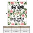 thumbnail image 3 of Welcome Magnetic Mailbox Cover 21x18in Pink Roses Spring Floral Rustic Flowers for Farmhouse Garden Yard Outdoor Patio, 3 of 6