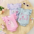 thumbnail image 2 of Leey-World Newborn Onesies Girl Baby-girls Short Sleeve Bodysuits One-piece 100% Organic Cotton Girl Onesies(Pink,0-3 Months), 2 of 9