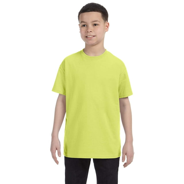Jerzees Big Boy's Rib Collar Tear Away Label T-Shirt, Style 29B