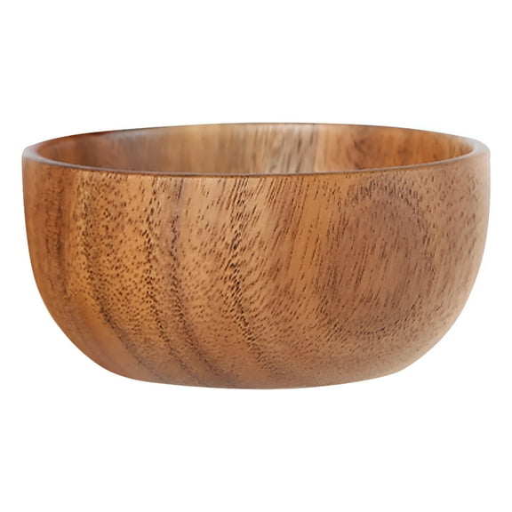 LAMIRO Japanese Style Wooden Rice Bowl Wood Noodle Bowl Wood Fruits Salad Bowl for Home Wooden Bowls