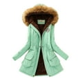 thumbnail image 1 of Fluffy Jacket Button Down Overcoat Women Solid Color Coat Windproof Outer Coat Warm Winter Overcoat Long Sleeve Cardigan, 1 of 6