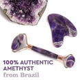 thumbnail image 2 of Jade Roller For Face Amethyst Derma Roller And Gua Sha Set For Skincare, Face Roller And Dark Circles Under Eye Treatment, 2 of 4