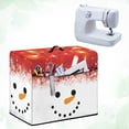 thumbnail image 4 of HELLHERO Gradient Snowman Sewing Machine Dust Cover with Handle 17.7x8.6x12.5 Inch Fits All Sewing Machines, 4 of 8