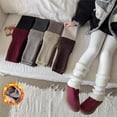 thumbnail image 6 of KAUOD Girls Fleece Thermal Tights Full Length Cotton Stretchy Footed Leggings Kids Toddler School Dress Opaque Pantyhose, 6 of 6