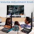 thumbnail image 4 of KSRplayer Kit de Transmisor y Receptor de Audio Auxiliar RCA Inalámbrico de 5.8GHz para TV y Proyector – Alcance Largo de 164ft, Baja Latencia de 9ms, Perilla de Control de Volumen, Conéctate a Altav, 4 of 10