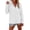 White, variant on CAIVO Oversized Sweatshirt For Women Zip Up Casual Hoodie With Pockets Solid Color Long Sleeve Tops Fall Lightweight Comfortable Soft Daily Wear