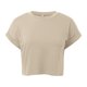 thumbnail image 4 of Camisa holgada informal de cuello redondo y manga corta para mujer - Blusa de trabajo de color liso - Tallas S-XL, 4 of 5