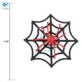 thumbnail image 4 of Deago 4Pcs 3 inch Glittered Halloween Decorations Spider Ornaments on Web for Door/Window/ Wall, Indoor/Outdoor use Party Decorations Supplies Hanging Ornaments (Red), 4 of 10