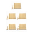 thumbnail image 2 of Cateissary Rolling Mat Washable Sushi Making Tools Flat Maker Roll Set Roller Bamboo Supplies Kitchen Pad Mold for Beginners 24x24cm No.1 5piezas Cateissary CBP254438, 2 of 6