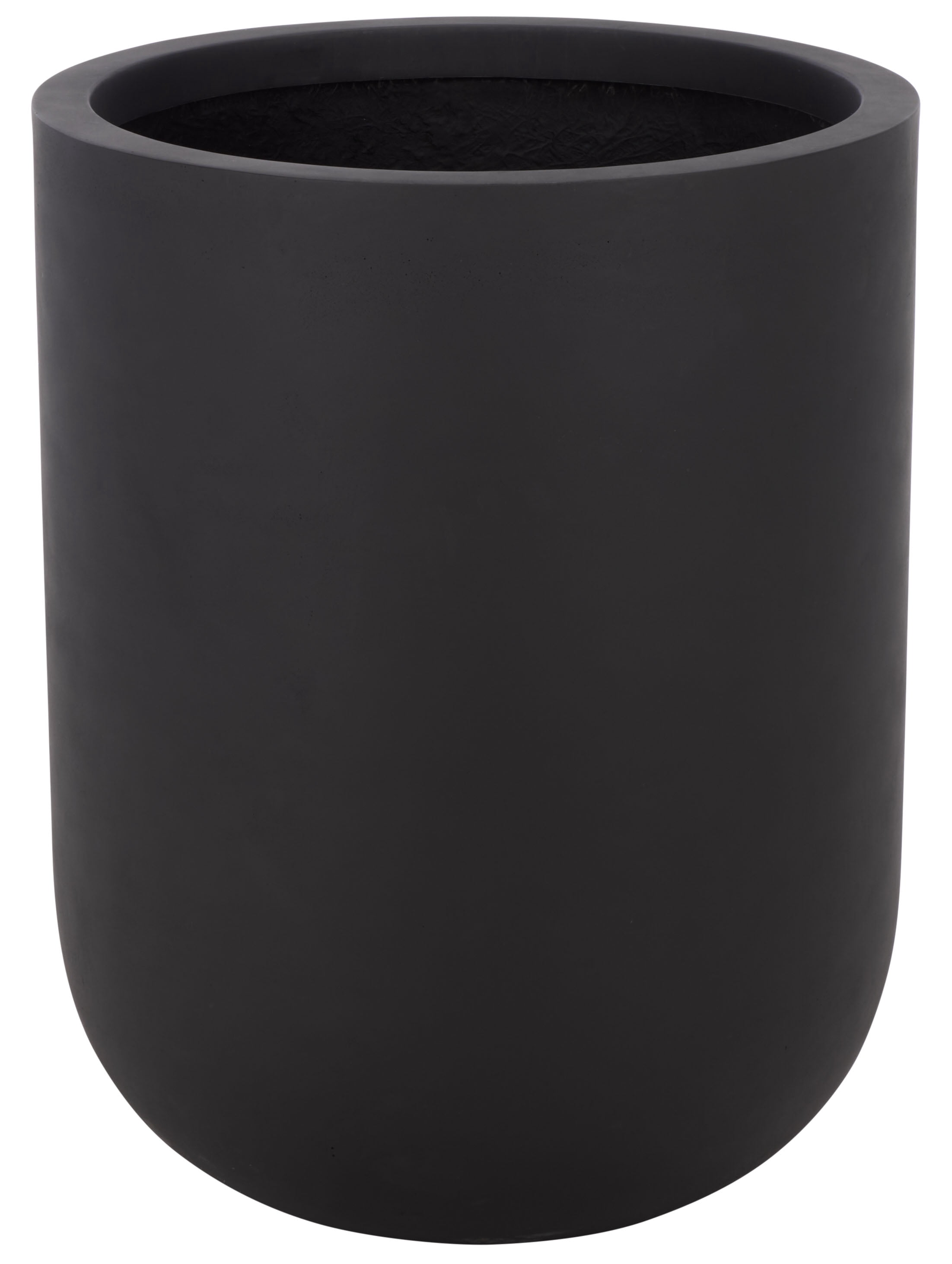 Safavieh 18.1" x 18.1" x 23.6" Round Black Fiberstone Plant Pot