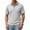 A-Gray, variant on Josdec Men's Fake Two-Piece Polo Shirt Striped Knit Short Sleeve V-Neck Collar Casual Summer Top for Office & Daily Wear M-XXXL