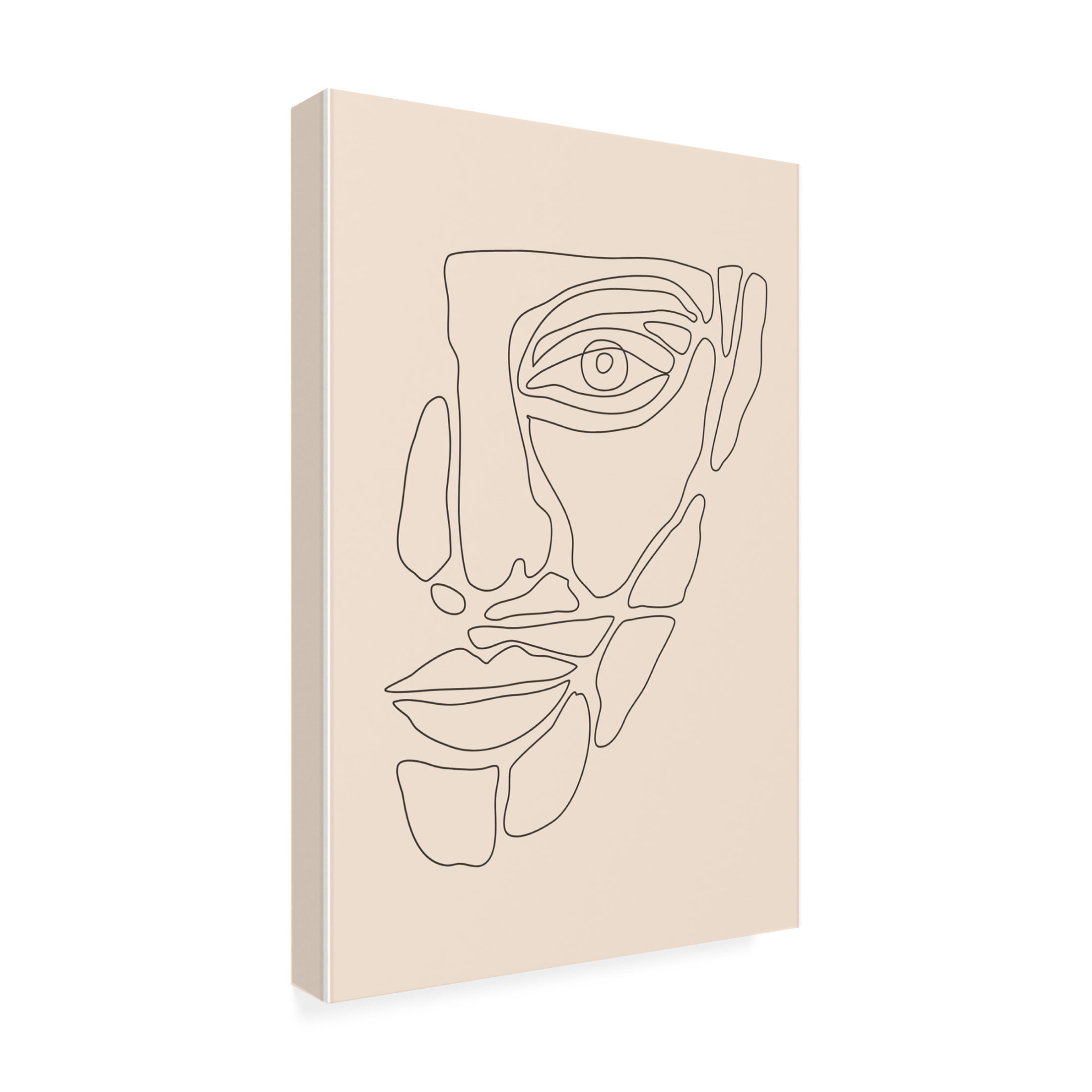 Trademark Fine Art jay stanley Abstract Face Lines 1 Canvas Wall Art