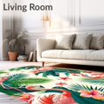 thumbnail image 2 of ODIKA 6x9 Machine Washable Non-Slip Area Rug, Tropical High Traffic Rug with Pad, Pink, 94121, 2 of 8
