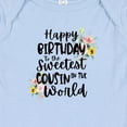 thumbnail image 3 of Inktastic Happy Birthday to the Sweetest Cousin in the World Baby Romper Coveralls, 3 of 4
