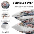 thumbnail image 4 of Waterproof Throw Pillow Covers Set of 2, 16x16 Inch Spring Floral Decorative Pillowcases Outdoor Pillow Slip Cushion Covers Set for Couch Tent Watercolor Seasonal Botanical Blooms, 4 of 7
