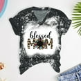 thumbnail image 4 of EQWLJWE Women Blessed Mama T-Shirt Blessed Mom Shirts Blessed Leopard Floral Mother Tee Tops, 4 of 5