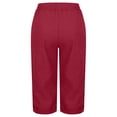 thumbnail image 4 of Outfmvch cotton gauze pants for women Summer Beach Pants Boho Wide Leg High Waist Linen Beach Pants Drawstring Elastic Waist Gaucho Pant Beach Vacations Resort Wear for Women 2025 Red S, 4 of 5