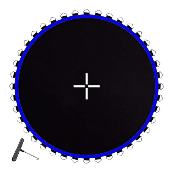 Colchoneta de repuesto para trampolín, tela para saltar para trampolín, piezas familiares redondas para exteriores Azul 36 Hebilla