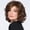 Brown, variant on Gray Short Wig with Bangs for Women, Fluffy Synthetic Hair Wig Natural Looking Hair Replacement Wig(Beige,One Size)